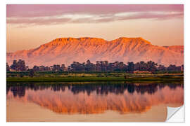 Wandsticker Blick nach Westen auf das Tal der Könige in Luxor, Ägypten