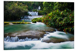 Aluminium print A 7 Tiered Cascading Waterfall on Jamaica's South Coast