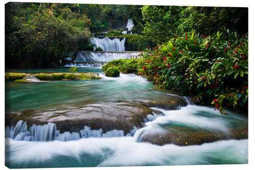 Canvas print A 7 Tiered Cascading Waterfall on Jamaica's South Coast