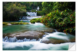 Sticker mural A 7 Tiered Cascading Waterfall on Jamaica's South Coast