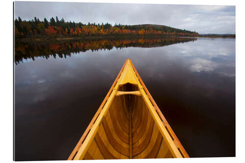 Cuadro de plexi-alu Canoe and Autumn Seascape