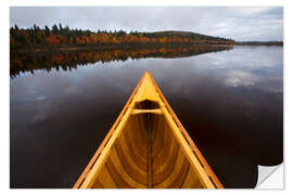 Naklejka na ścianę Canoe and Autumn Seascape
