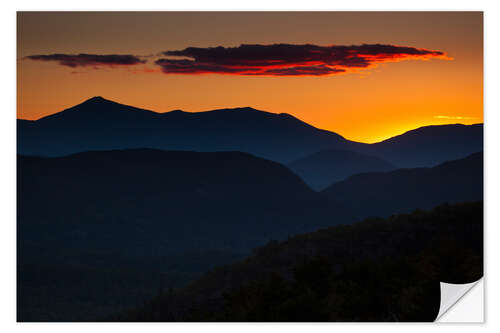 Selvklebende plakat Whiteface Mountain in Adirondak Park, New York, USA