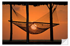 Naklejka na ścianę Hammock Silhouetted at Sunset