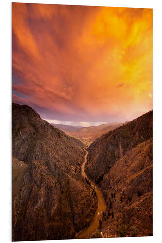 PVC print Dramatic Thundercloud over the Salmon River in Idaho