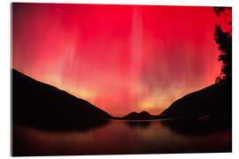 Tableau en verre acrylique Aurora Borealis Over Jordan Pond in Autumn, Acadia National Park