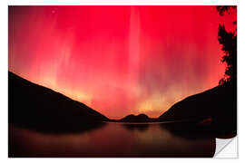 Vinilo para la pared Aurora Borealis Over Jordan Pond in Autumn, Acadia National Park