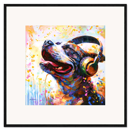 Impression artistique encadrée Happy Beats