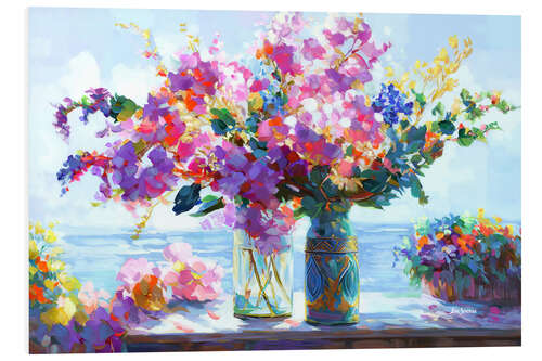 Tableau en PVC Blossoms Amidst the Ocean Breeze