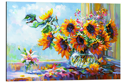 Quadro em alumínio Sunflowers Morning Glory