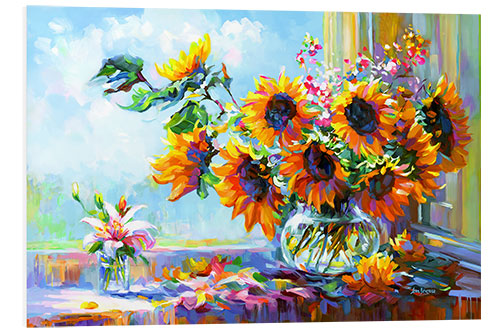 Tableau en PVC Sunflowers Morning Glory