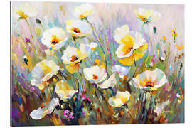 Quadro em plexi-alumínio Sunlit Petals Embrace