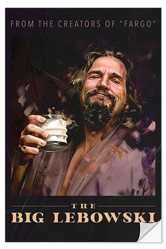 Selvklebende plakat The Dude - The Big Lebowski