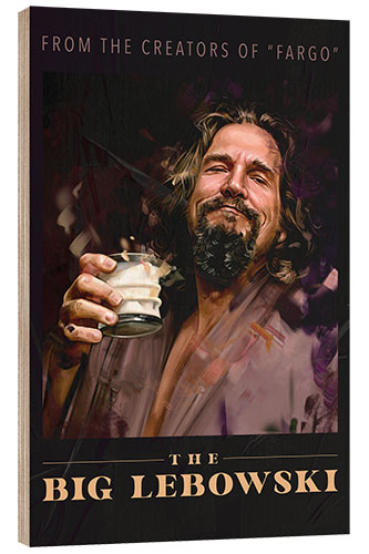 Wood print The Dude - The Big Lebowski