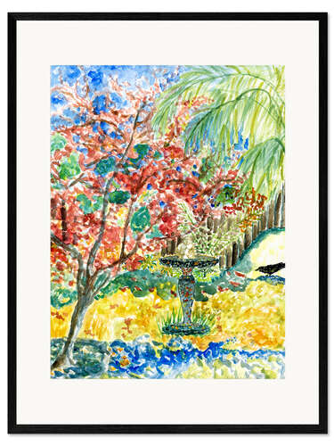 Ingelijste kunstdruk Backyard Jungle