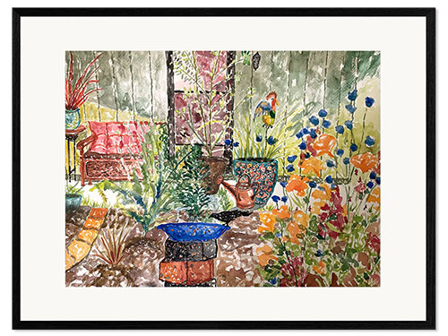 Gerahmter Kunstdruck Mr. Crow's Garden