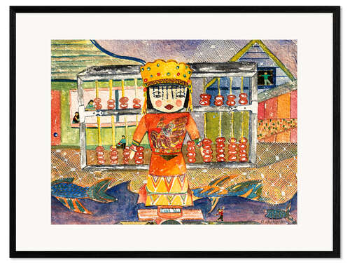 Stampa artistica con cornice China Doll