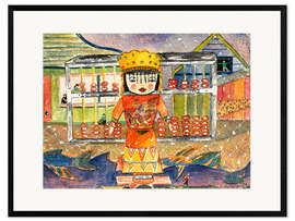 Impression artistique encadrée China Doll