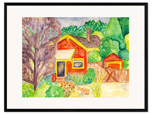 Ingelijste kunstdruk Red House