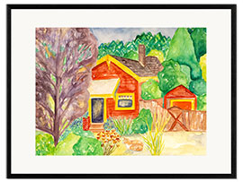 Impression artistique encadrée Red House