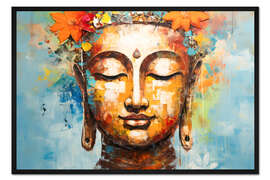 Gerahmter Kunstdruck Buddhistische Meditation