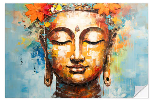 Sticker mural Buddhist Meditation