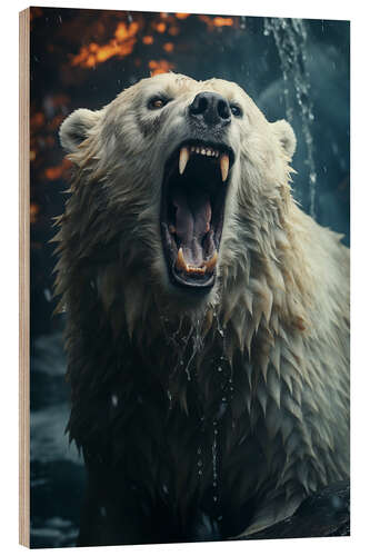 Quadro de madeira Bear Roar