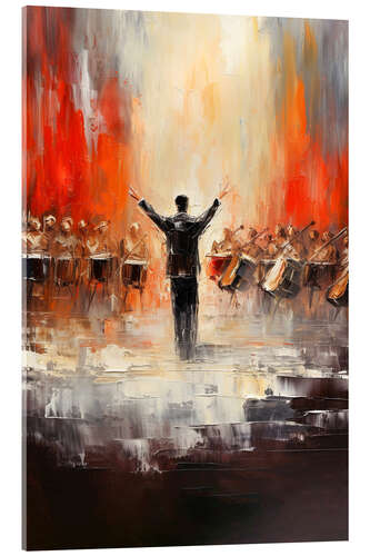 Quadro em acrílico Conductor in Front of a Large Orchestra