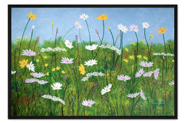 Gerahmter Kunstdruck Wildblumen in Finnland