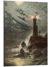 Magnettafel Leuchtturm auf der Klippe