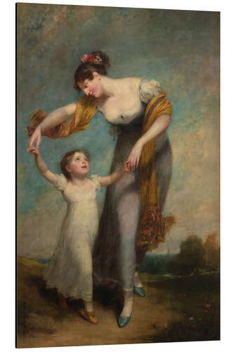 Tableau en aluminium Portrait of a Mother and Child in a Landscape, Henry Thompson