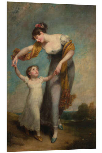 Foam board print Portrait of a Mother and Child in a Landscape, Henry Thompson