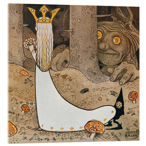 Tableau en verre acrylique The Princess and the Troll from "Bland Tomtar och Troll", 1913