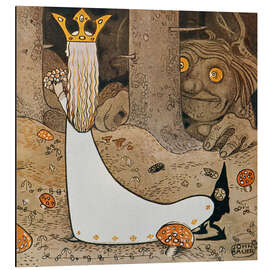 Aluminium print The Princess and the Troll from "Bland Tomtar och Troll", 1913 - John Bauer