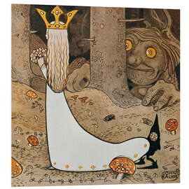 Hartschaumbild Die Prinzessin und der Troll aus "Bland Tomtar och Troll", 1913