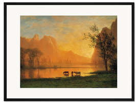 Gerahmter Kunstdruck Sunset at Yosemite