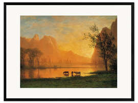 Impression artistique encadrée Sunset at Yosemite