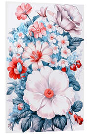 Quadro em PVC Flower Illustration