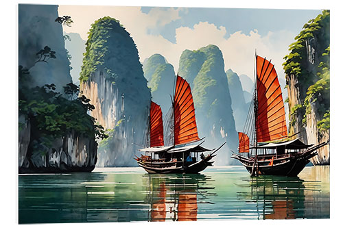 PVC-taulu Sailing in Ha Long Bay