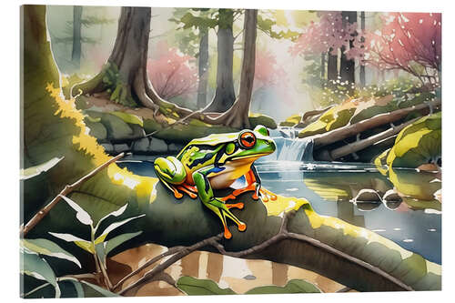 Tableau en verre acrylique The Frog