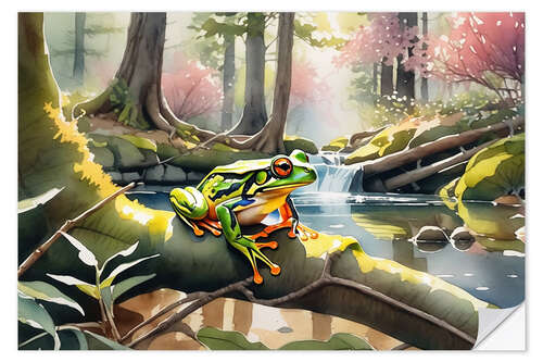 Selvklebende plakat The Frog