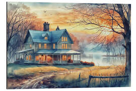 Magnettafel Haus am See