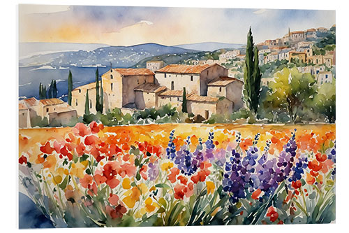 PVC-tavla Village in Provence