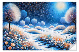 Wall sticker Pointillist Landscape