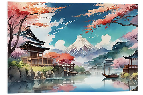 Tableau en PVC Japanese Landscape