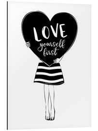 Tableau en aluminium Love Yourself First