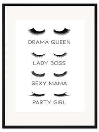 Gerahmter Kunstdruck Wimperntypen