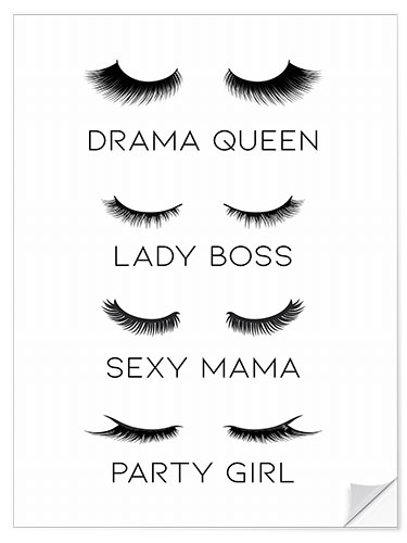 Wall sticker Lashes Types