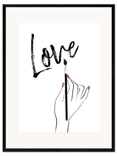 Impression artistique encadrée Love Note