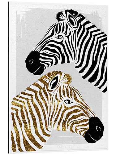 Aluminium print Pretty Zebras